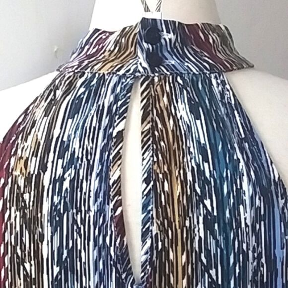 Liverpool Los Angeles Womens Halter Top Sleeveless Ikat Arrows Stripes s… - Picture 10 of 15